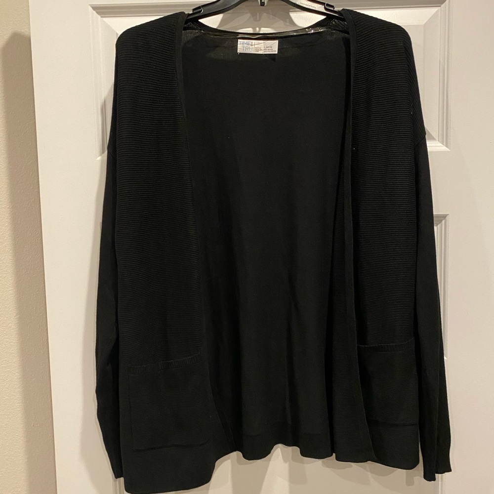 Black cardigan. Size large.